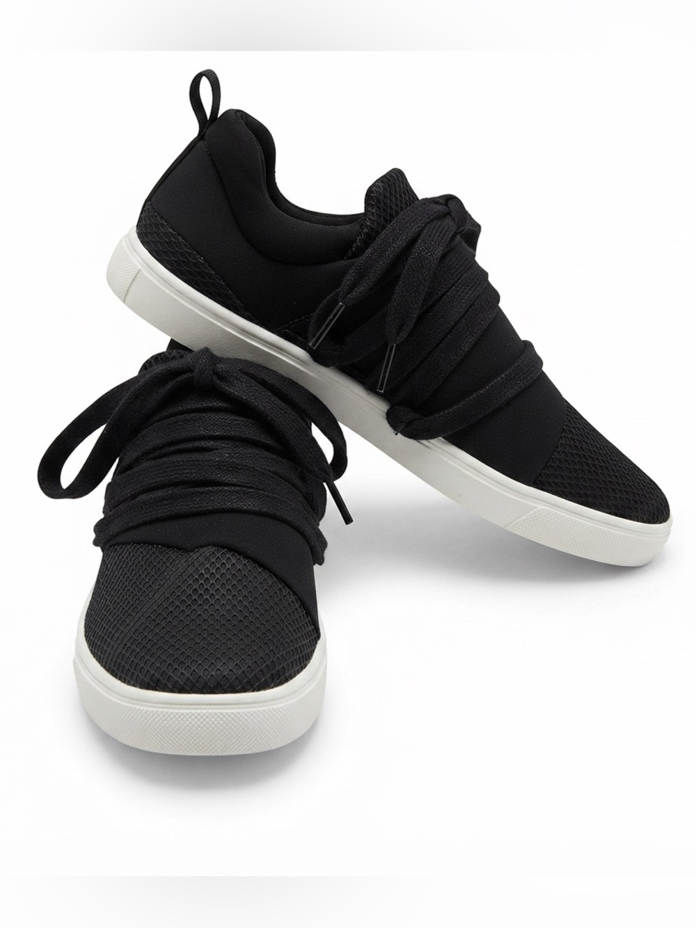 Brash Mesh Slip-On Sneakers in Black Size 10